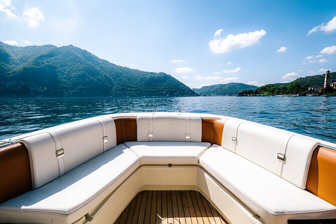 1H Private Cruise Lake Como Tender Yacht Invictus 6 pax - Leaving Como for Cernobbio’s grand villas