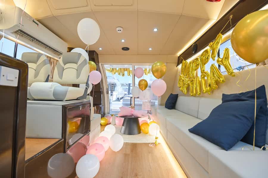 2 Hour Birthday Celebration on a Yacht in Dubai - A birthday party with Dubai as the backdrop