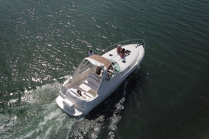 2-hour Private Sunset Cruise on a luxury yacht in Cancun Bay 25P18 - A smooth ride across Cancun Bay