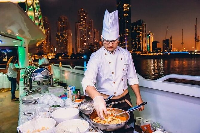 3-Hour Lotus Mega Yacht Dinner Experience in Dubai Marina - Boarding at Dubai Marina Mall at 6:30 pm