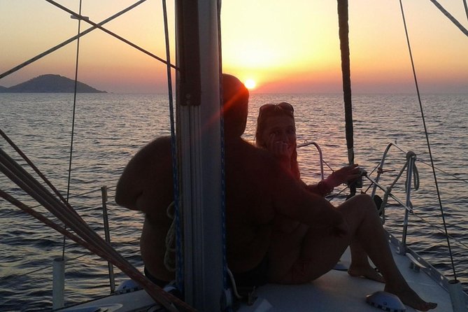 3 hours Kassandra Sunset or Day sailing yacht tour - The island stop, and what is not specified