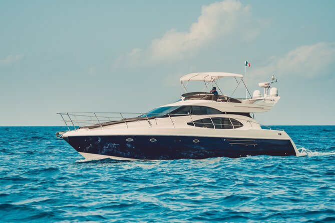 4 Hour 50' Azimut Yacht All-Inclusive in Tulum & Playa del Carmen - A private yacht day from Puerto Aventuras