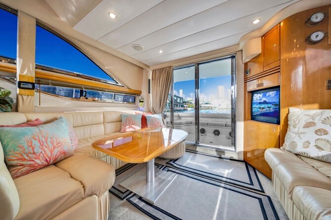 55ft + FREE HOUR Miami Yacht Rental 3 to 6 Hours 13 People - A stop at Miami Marine Stadium