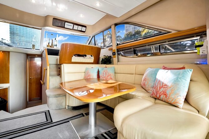 55ft + FREE HOUR Miami Yacht Rental 3 to 6 Hours 13 People - Passing under or near Brickell Avenue Bridge