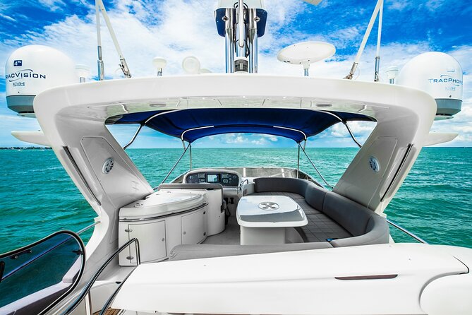 62' Azimut Yacht Charter - Mansions, Monument Island, and the Miami skyline