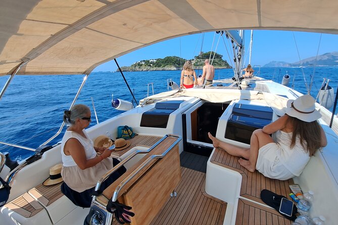 Amalfi Skip the Crowds Private Chill Experience on a Sail Yacht - Natural arches, towers, and the Furore fjord