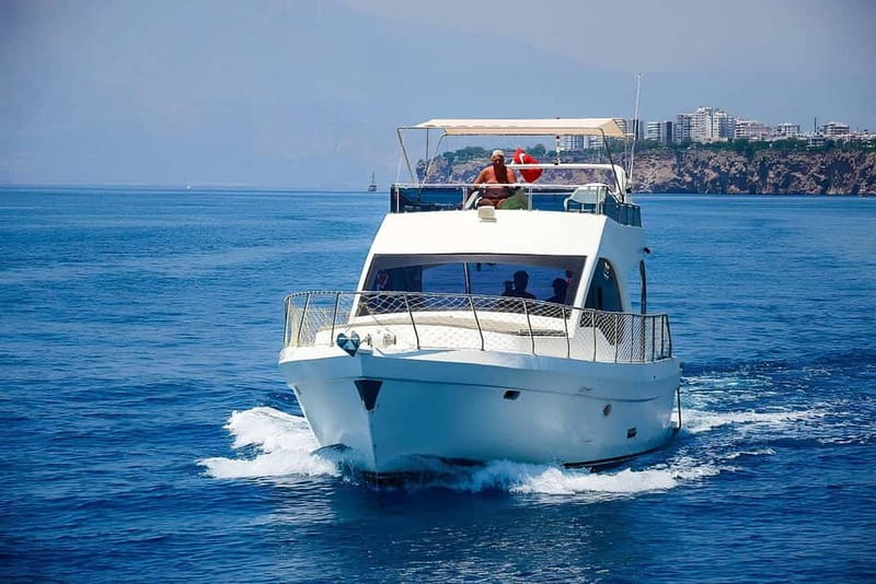Antalya: Private Yacht Charter with Optional Gourmet Meal - Seeing Düden Waterfall meet the Mediterranean