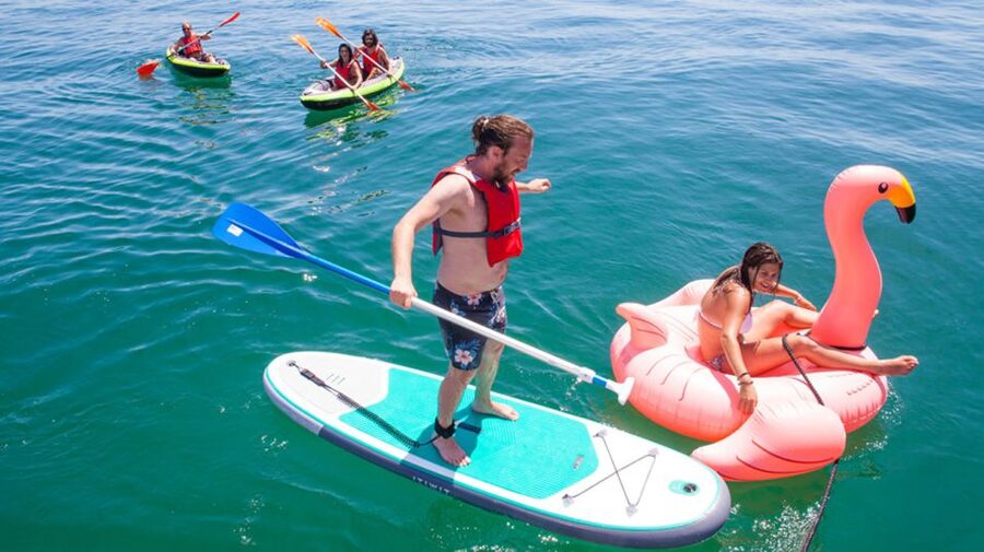 Arrábida Full-Day Yacht Tour from Lisbon - Kayaking and stand-up paddleboarding from the boat