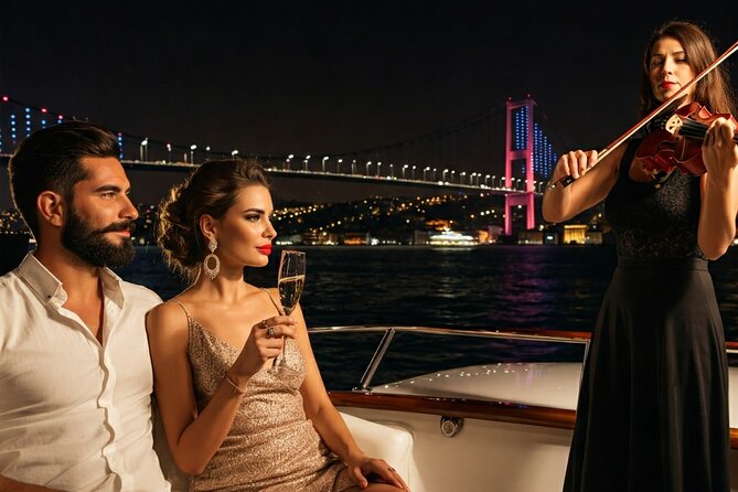 Bosphorus Night Cruise with Luxury Yacht - The Fatih Sultan Mehmet Bridge and Anadolu Hisarı