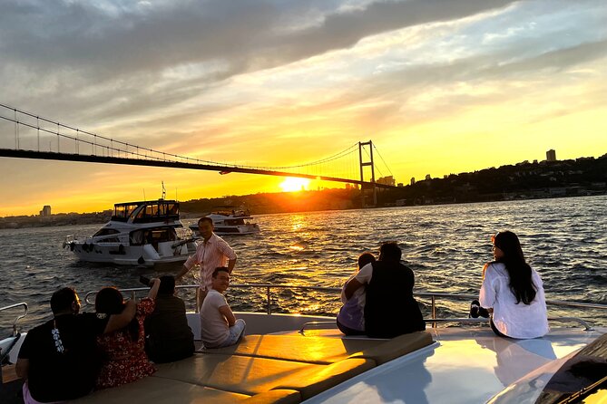 Bosphorus Sunset or Daytime Yacht Cruise with Snacks & Live Guide - Settling into the yacht with tea and snacks