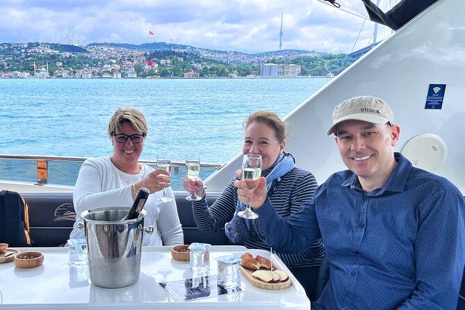 Bosphorus Yacht Cruise with Stopover on the Asian Side - (Morning or Afternoon) - Snacks, Turkish coffee, and onboard comfort