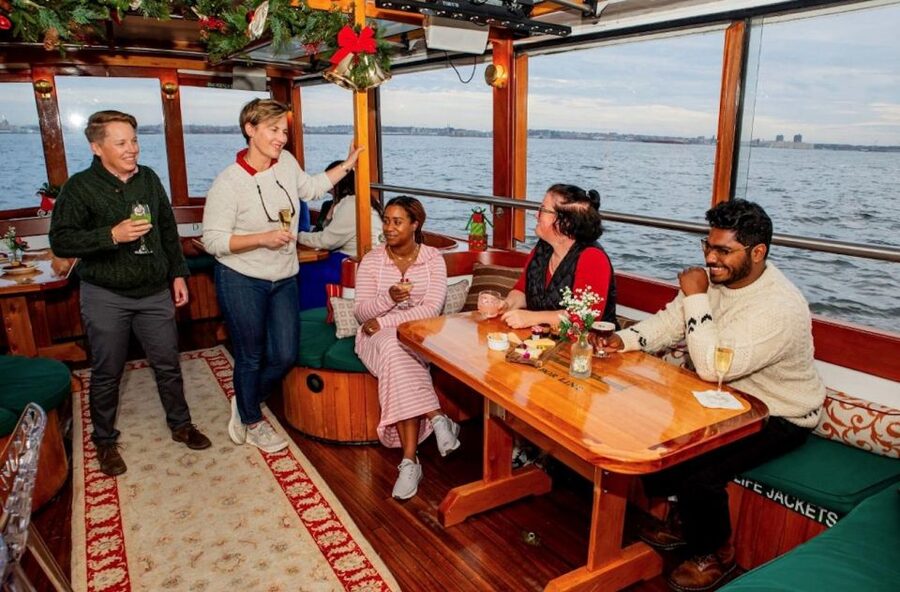 Boston: Harbor Sunset Yacht Cruise - Leaving Boston in the last daylight