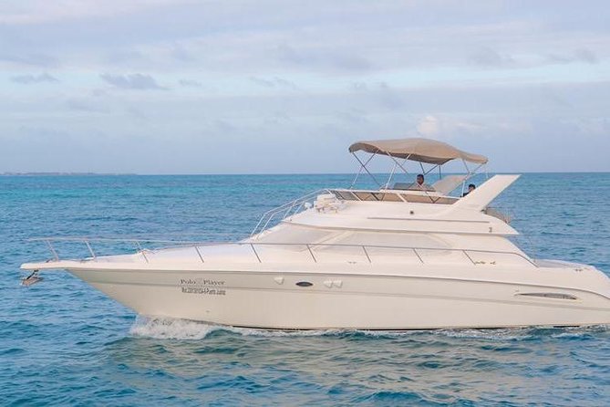 Cancun Yacht Tour - SEARAY YACHT 46 FT GREAT FOR SUNSET 15 PEOPLE MAX 25P9 - A private yacht at a group-friendly price