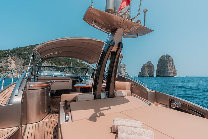 Capri private luxury yacht cruise from sorrento on Riva rivale 52 - Marina Piccola for a longer swim