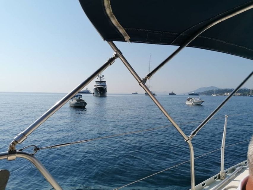 Corfu: Private Sailing Yacht Cruise - Mouse Island and the airplane photo stop
