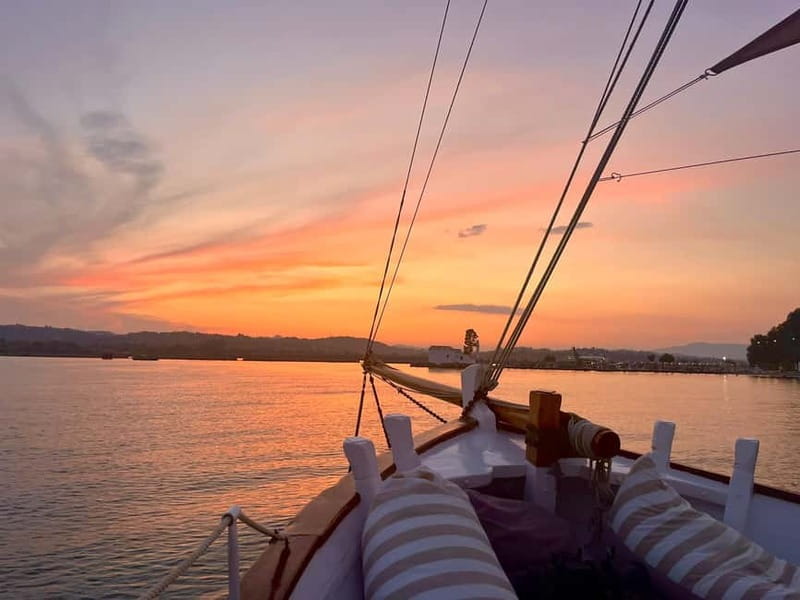 Corfu: Sunset Cruise on a Traditional Wooden Sailing Yacht - Seeing Corfu from the old port side