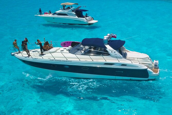 DIVA 60ft Elite Italian Yacht Experience in Cancun - Four and five hours: adding snorkeling and Playa Norte