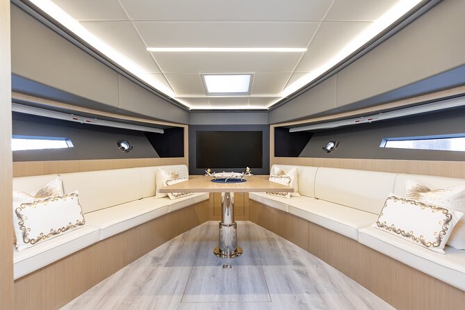 Dubai: 52ft Private Luxury Yacht For Rental - Bluewaters Island and the giant observation wheel