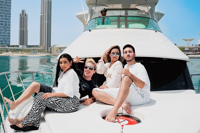 Dubai Harbour Luxury Yacht Tour with BBQ & Drinks - Palm Jumeirah from the water