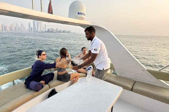 Dubai Marina 2 Hour Sunset Yacht Tour with Alcoholic Drinks - Jumeirah Beach Residence from the water