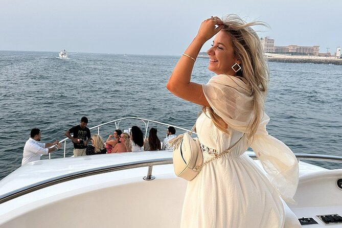 Dubai Marina 2 Hour Sunset Yacht Tour with Alcoholic Drinks - Burj Al Arab and the open-water route