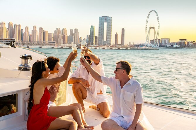 Dubai Marina 2 Hour Sunset Yacht Tour with Alcoholic Drinks - Ain Dubai and Bluewaters Island