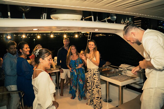 Dubai Night Yacht Party with Canapes and Drinks - The Yacht, Group Size, and Party Atmosphere