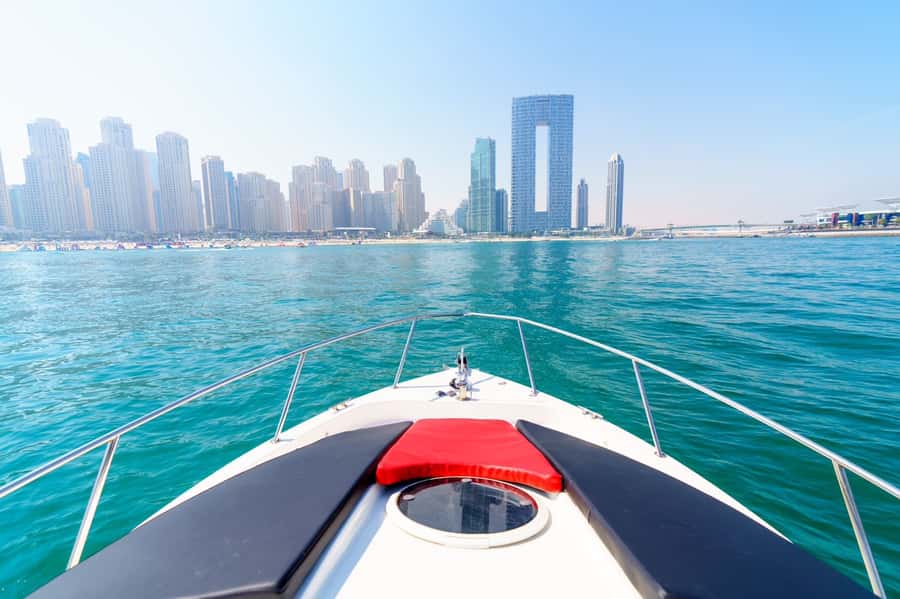 Dubai: Private Coastline Landmarks Mini-Yacht Tour - Atlantis gives you the classic postcard view