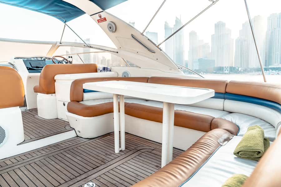 Dubai: Private Luxury Everest Yacht Cruise from Dubai Marina - Leaving Dubai Marina on a private yacht