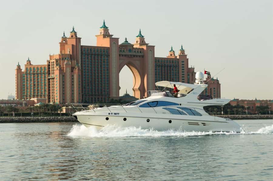 Dubai: Private Luxury Yacht Cruise for up to 20 People - The Palm Jumeirah from the sea