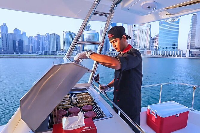 Dubai Sky Walker Sharing Yacht Tour with Live BBQ and Drinks - What The $97.08 Price Includes