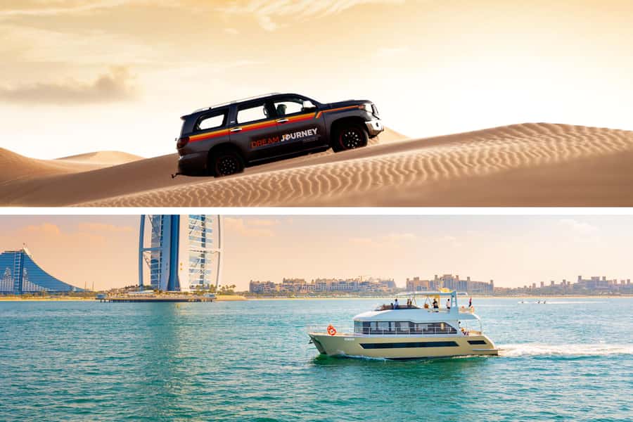 Dubai Waves & Dunes: Luxury Yacht Cruise w/ Red Dunes Safari - Forty-five minutes of dune bashing