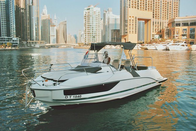 Dubai Yacht Sea escape Cruise, Swim, Tan & Sightsee! - Dubai Marina and JBR from the water