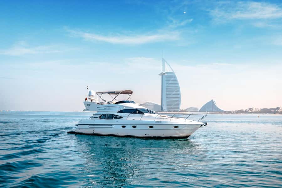 Dubai Yacht Tour - Boat Trip upto 12 guests Private event - The one-hour route: Marina Canal and JBR