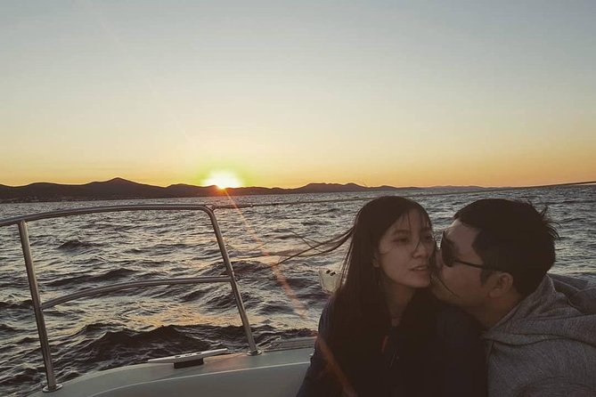 Experience Romantic Sunset Sailing on modern 36ft sail yacht from Zadar - The Monument to the Sun at evening light