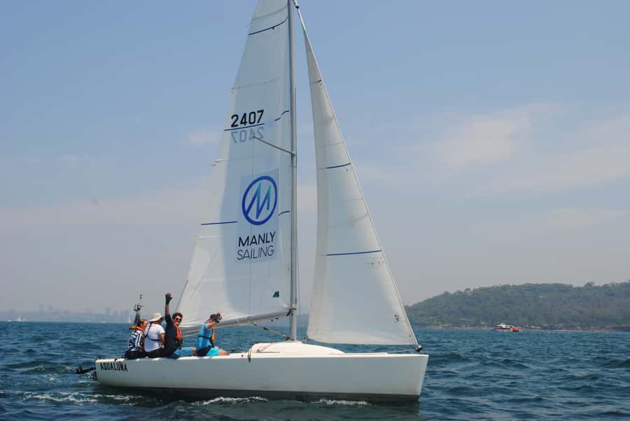 From Manly: Sydney Harbour Hands-On 2.5 Hour Yacht Cruise - Learning to sail instead of simply sitting down