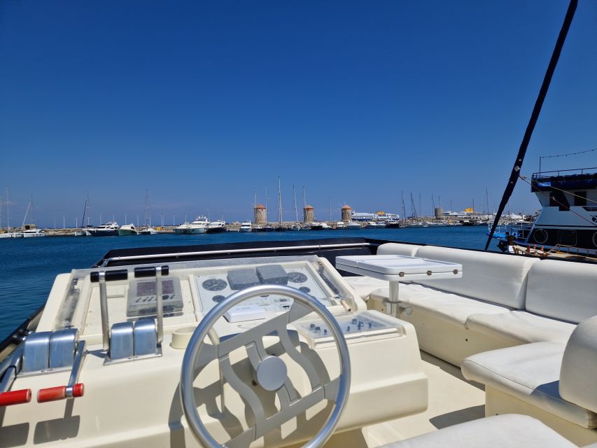 From Rhodes: Yacht Cruise to Lindos with Lunch and Drinks - St. Paul’s Bay and lunch on board