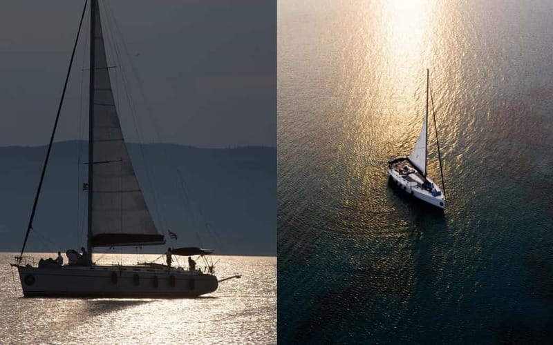 From Skiathos Marina: Yacht Sailing Day Trip with Lunch - Lunch in a small harbor