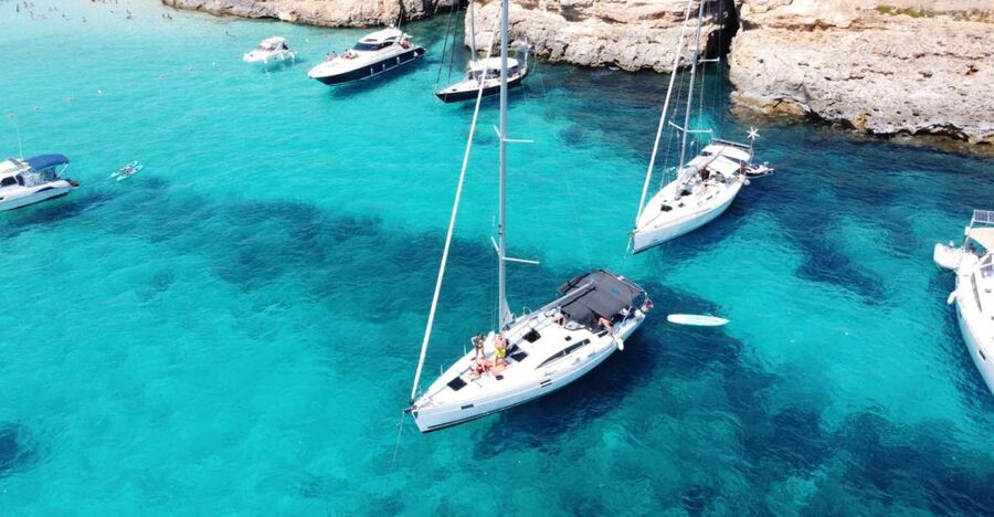 From Valletta: Full Day Private Charter on a Sailing Yacht - Blue Lagoon: Malta’s Famous Swimming Stop