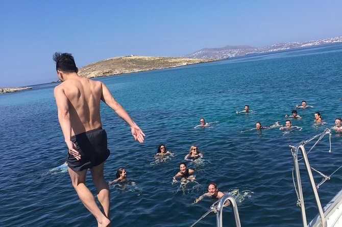 Full Day Private Yacht Cruise in Mykonos on a Ferretti Altura 52s - Exploring Mykonos for about three hours