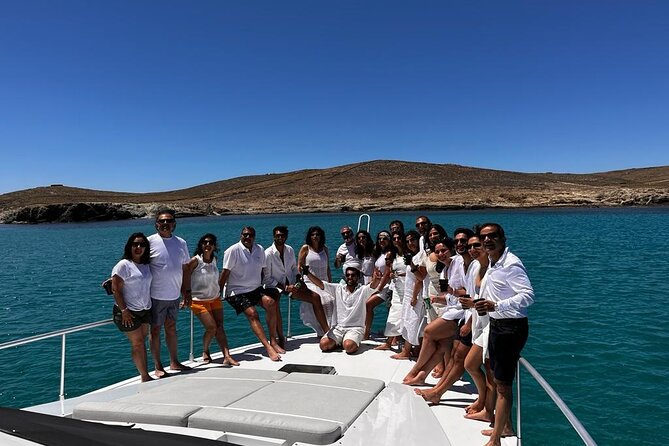 Full Day Private Yacht Cruise in Mykonos on a Ferretti Altura 52s - Food, drinks, and the practical comforts
