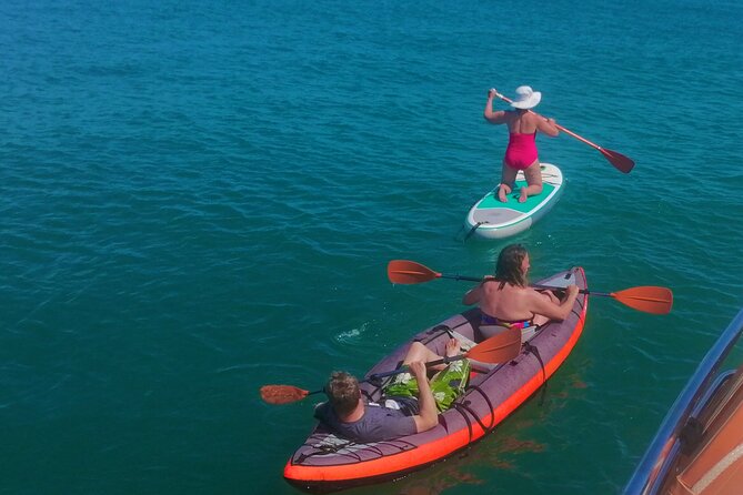 Full day private yacht from lagos with drinks, tapas, paddle boards and kayak - Who gets the best value