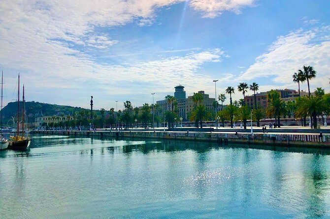 Guided Private Yacht Tour in Barcelona Spain - The Barcelona skyline from offshore