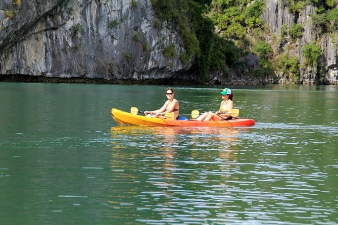 Halong Bay Day Trip Explore Caves, Kayak & Lunch by Saquila Yacht - Thien Canh Son Cave adds a little adventure