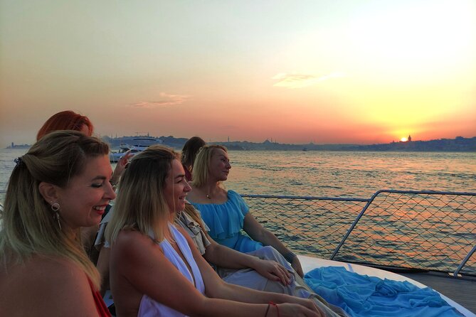 Istanbul Bosphorus Sunset Cruise with Wine on a Luxury Yacht - The European shore: palaces, bridges, and old waterfront districts