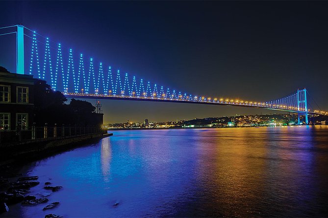 Istanbul Private Yacht Tour on the Bosphorus – 2-Hour Charter - Seeing Istanbul from the deck at night