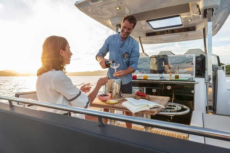 Latchi: Private Yacht Charter on Latchi Oasis - The Latchi Oasis yacht: fast, modern, and made for outdoor living