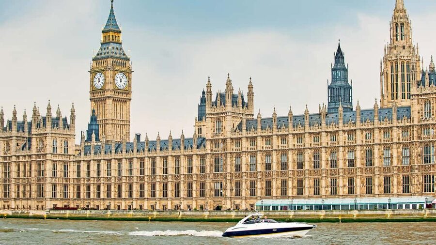 London: 2 hour private luxury yacht hire on the River Thames - Battersea Power Station and the western Thames