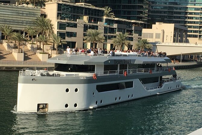 Luxury 7 Star Mega Yacht Dinner Cruise with International Buffet - The cruise route from JBR to Atlantis