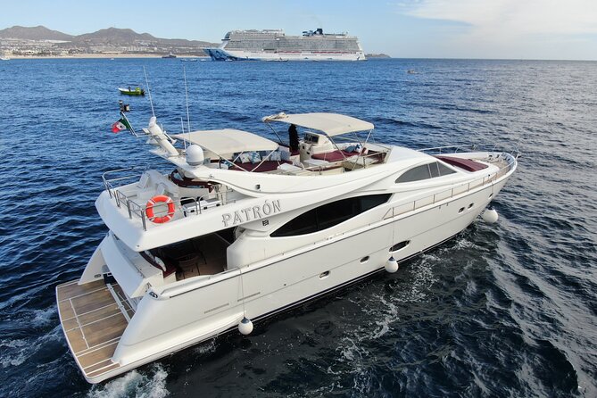 Luxury Yacht Charter in Cabo San Lucas - Ferretti 88ft. - One hour and 15 minutes along the Pacific Coast